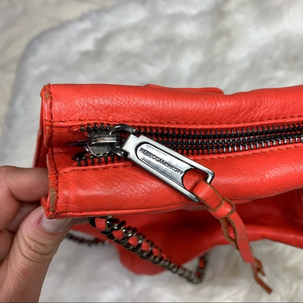 REBECCA MINKOFF Swing Leather Chain-Link Shoulder Bag